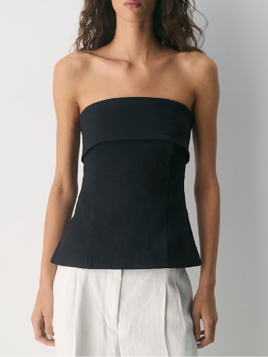 Aritzia Babaton Black Element Strapless Tube Top